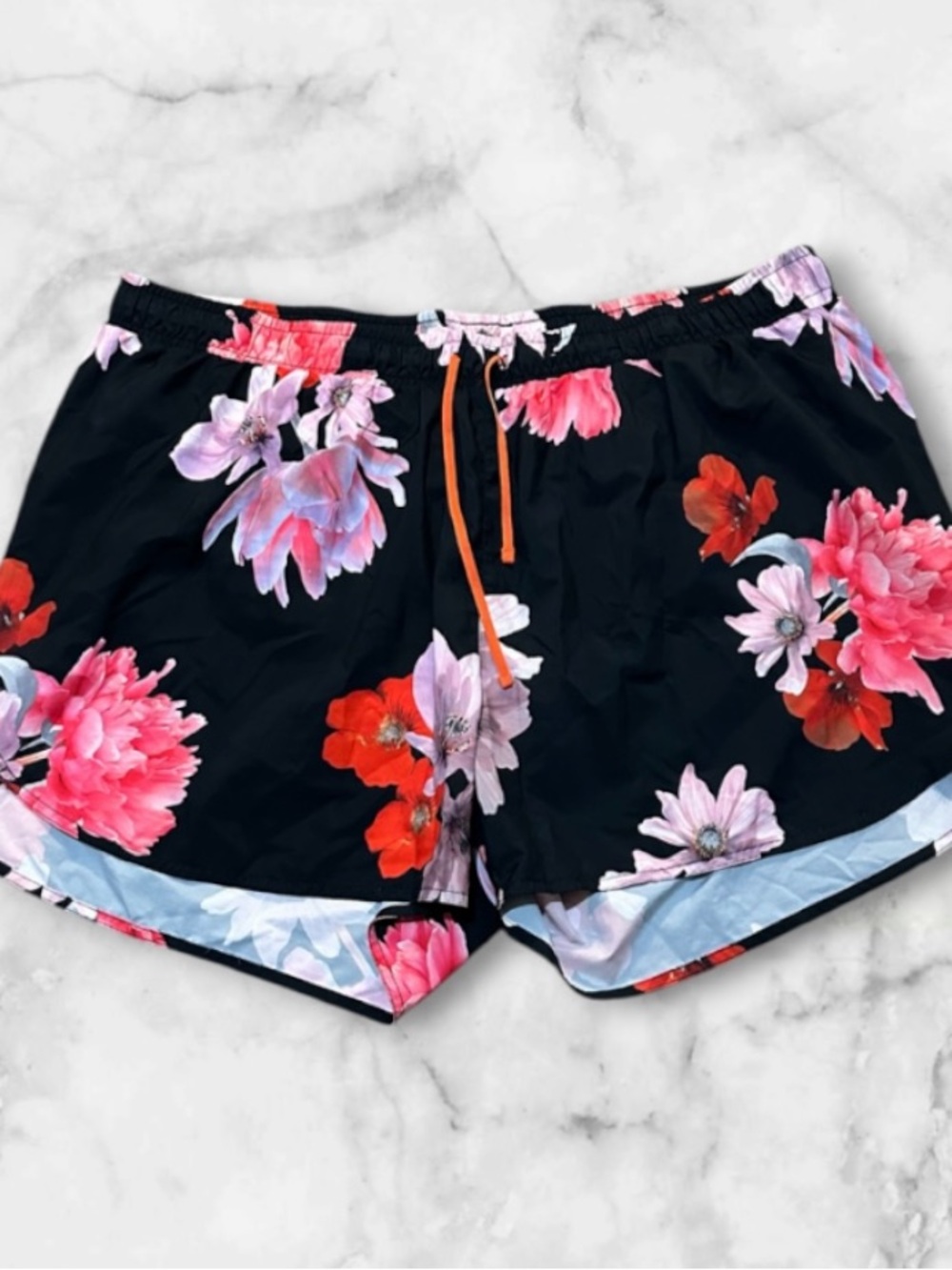 Old navy active black floral go dry running shorts size 4X